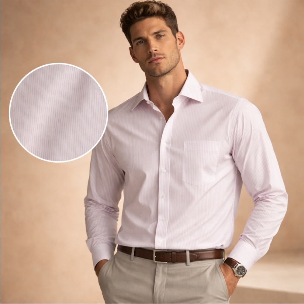 Brooks Brothers Madison Fit Non-Iron Supima Cotton Dress Shirt 17–33 Pink Stripe